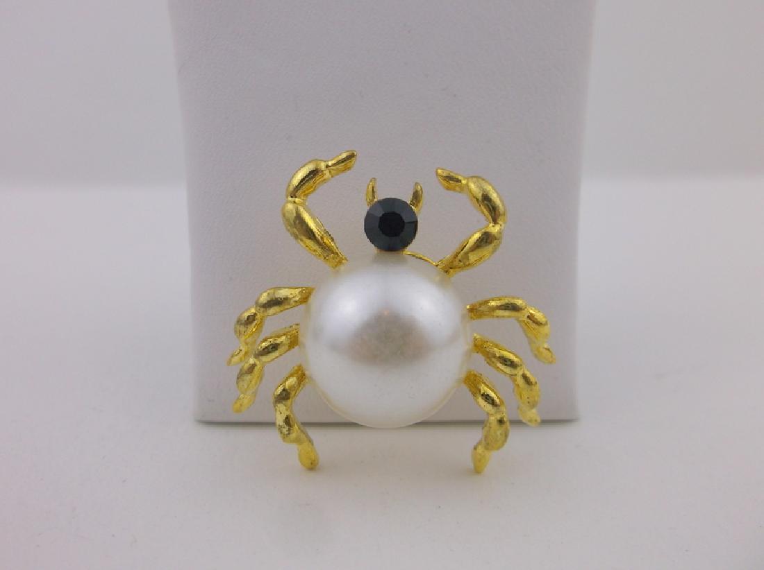 Stunning Rhinestone Spider Brooch (1 of 1)