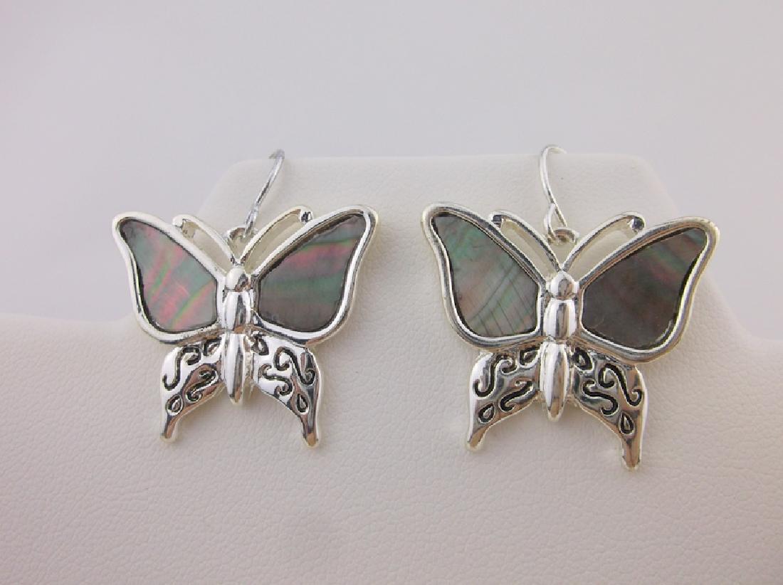 Stunning Abalone Inlay Butterfly Earrings (1 of 1)
