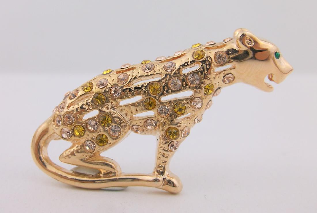 Stunning Rhinestone Leopard Brooch (1 of 1)