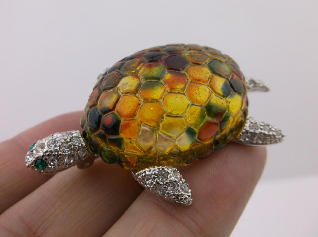 Incredible Rhinestone Large Turtle Brooch (1 of 3)