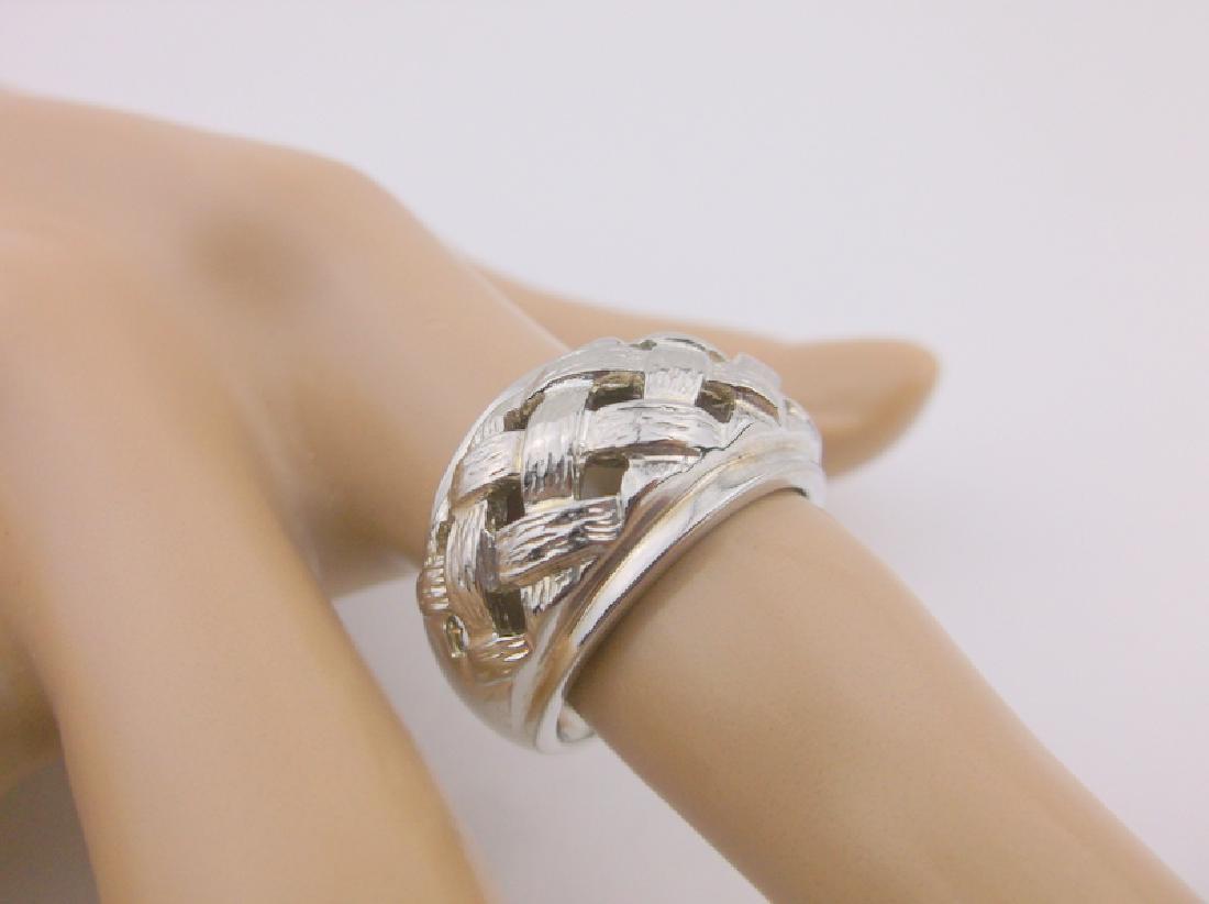 Stunning Sterling Silver Cross Weave Ring 7 (1 of 1)