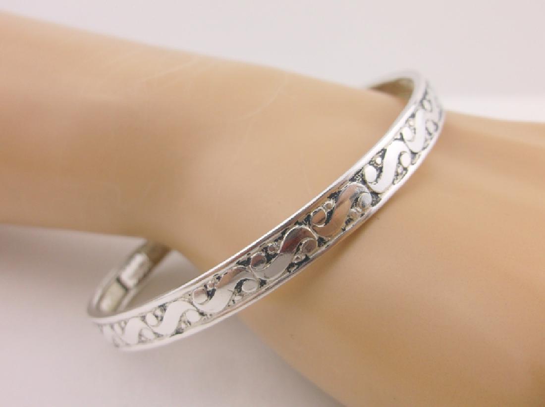 Gorgeous Antique Sterling Silver Bangle Bracelet (1 of 1)