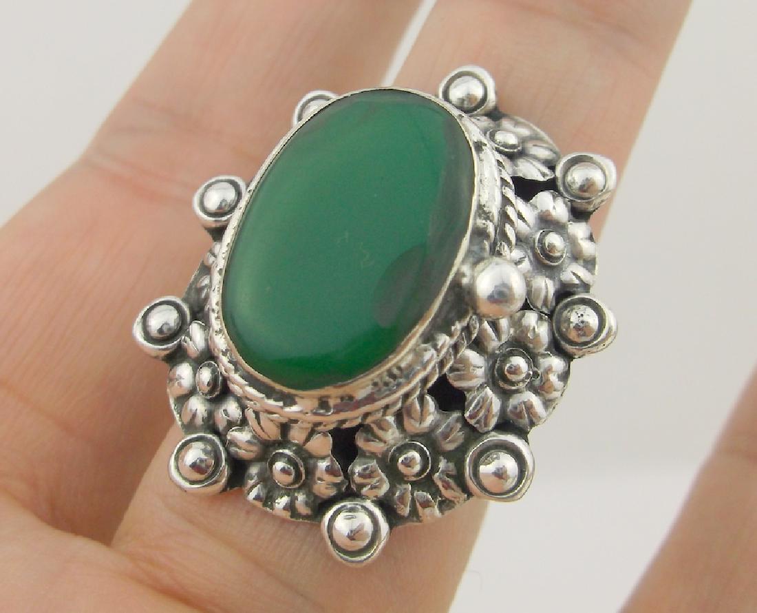 Vint Taxco Sterling Silver Poison Ring Large RCN (1 of 4)