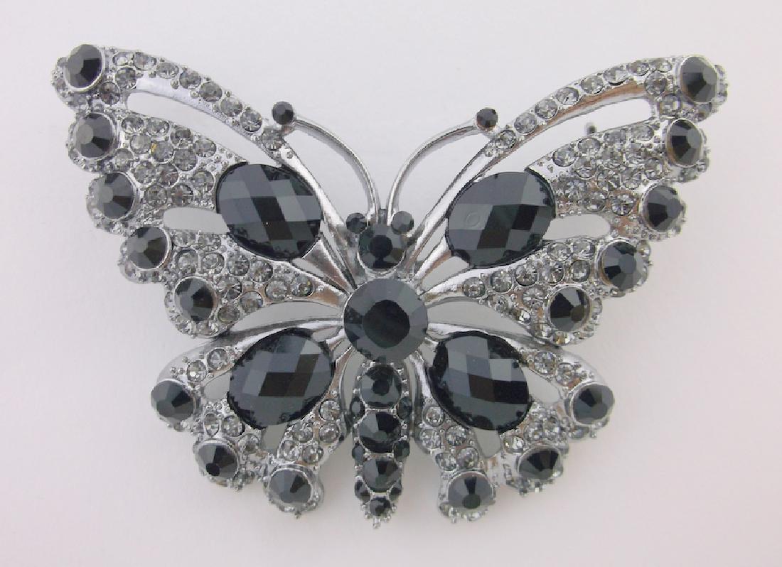 Stunning Large Rhinestone Butterfly Brooch (1 of 1)