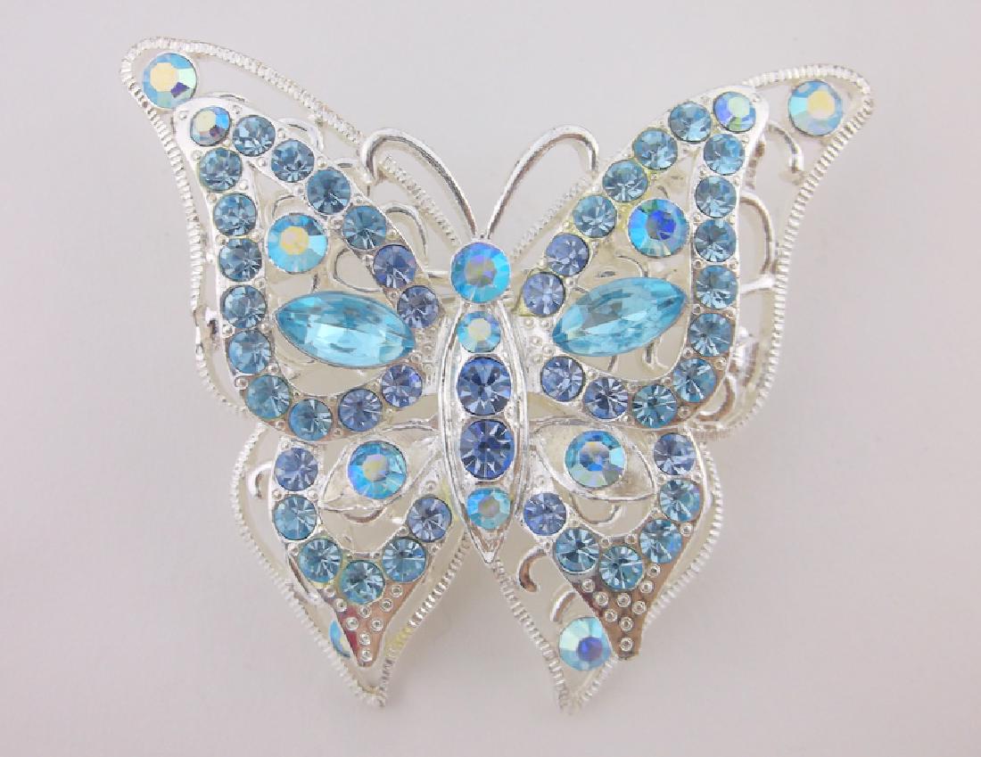 Stunning Large Rhinestone Butterfly Brooch Pendant (1 of 1)