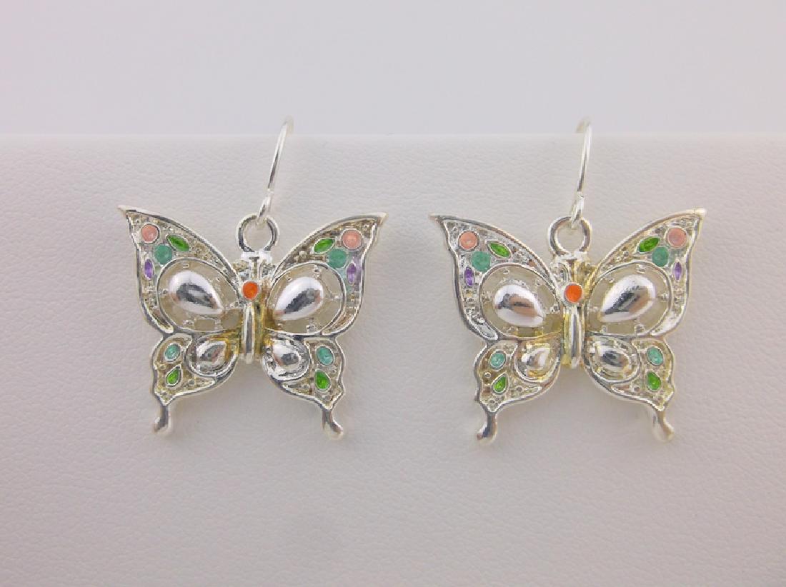 Stunning Enameled Butterfly Earrings (1 of 1)
