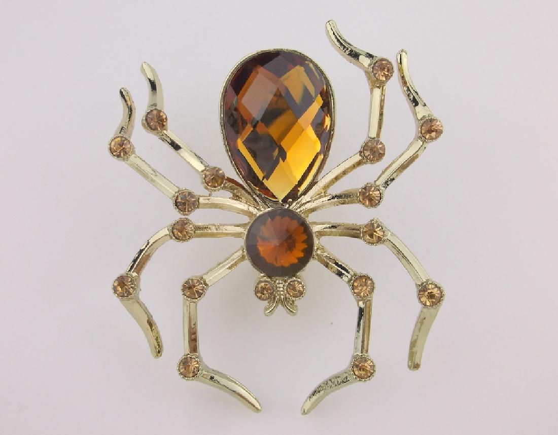 Stunning Large Rhinestone Spider Brooch (1 of 2)