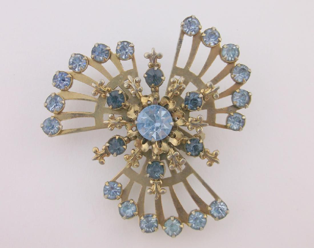 Gorgeous Antique Rhinestone Snowflake Brooch (1 of 1)