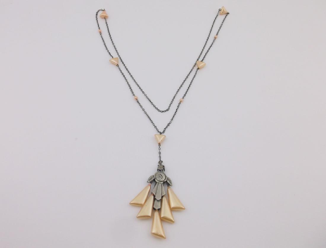 Gorgeous Antique Art Deco Necklace Flapper Girl: great condition