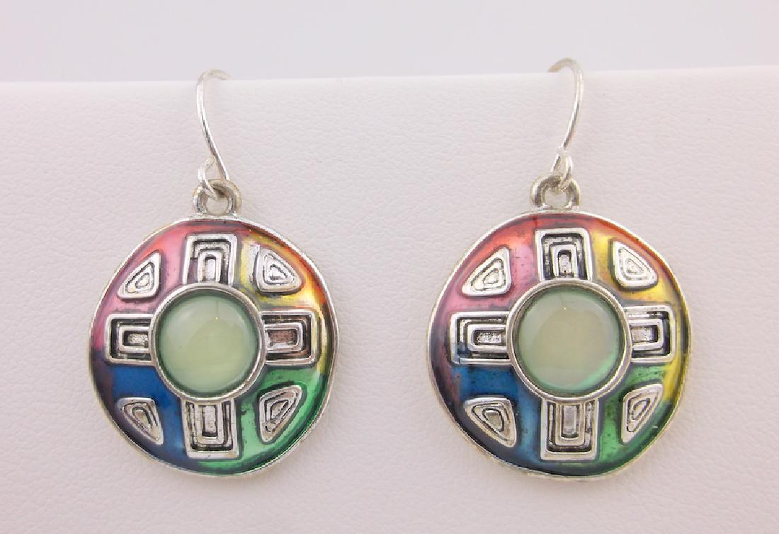 Stunning Enameled Cross Earrings (1 of 1)
