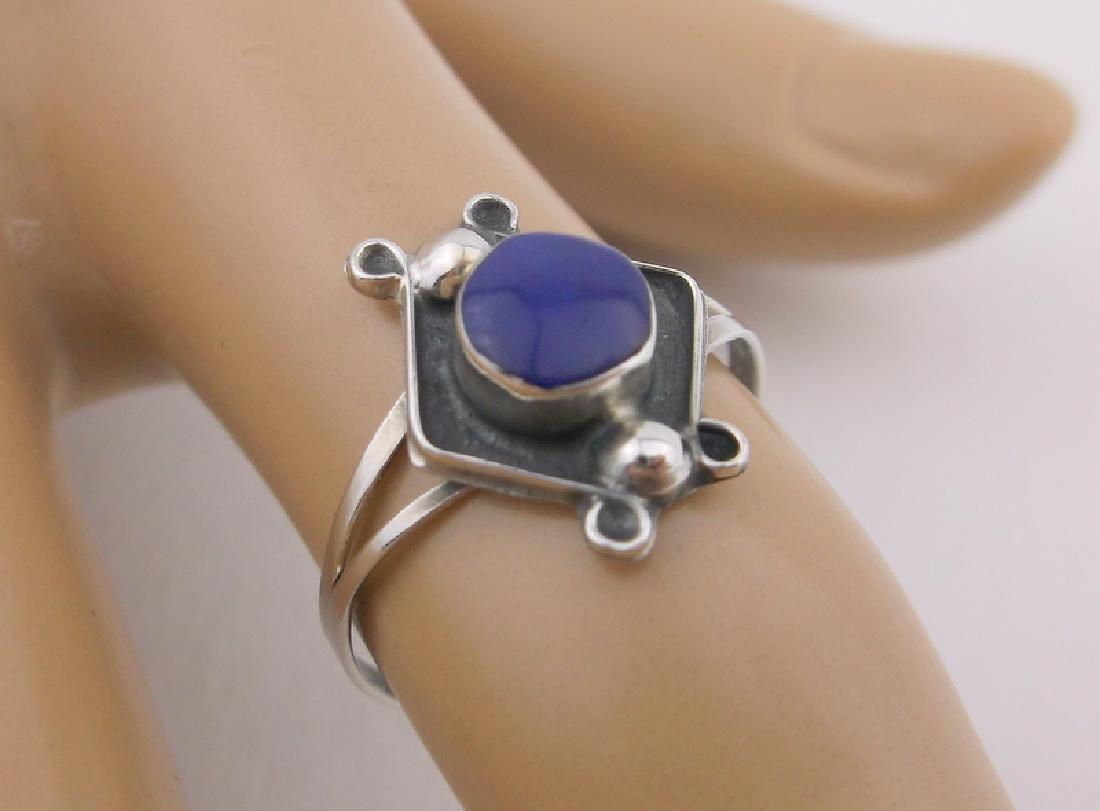Stunning Vintage Sterling Silver Lapis Ring 7 (1 of 1)