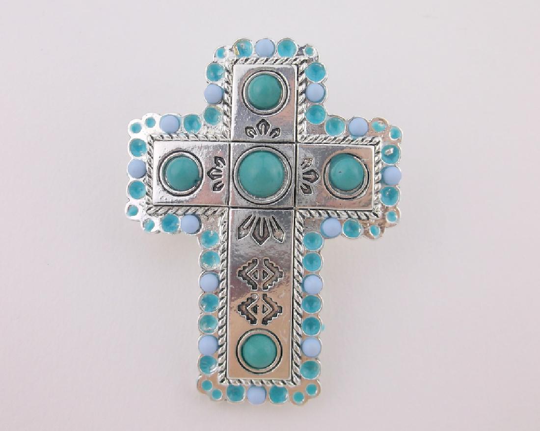 Stunning Large Cross Brooch Pendant (1 of 1)