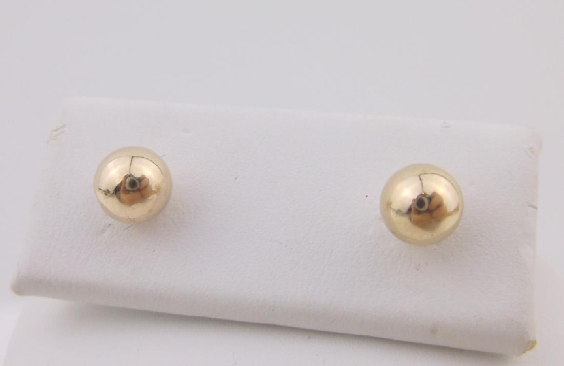 Stunning 14kt Gold Ball Stud Earrings (1 of 1)