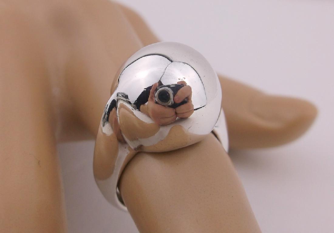 Stunning Heavy Sterling Silver Thick Ball Ring 6 (1 of 3)