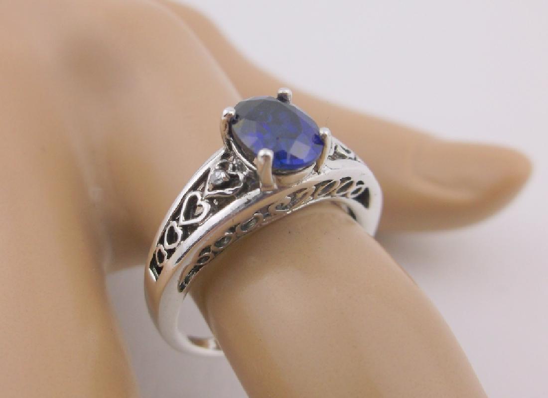 Stunning Sterling Silver Sapphire Ring 8 (1 of 2)