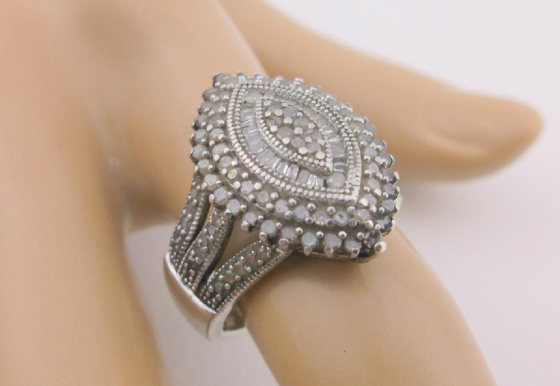 Stunning Sterling 127 Genuine Diamond Ring 7 (1 of 3)