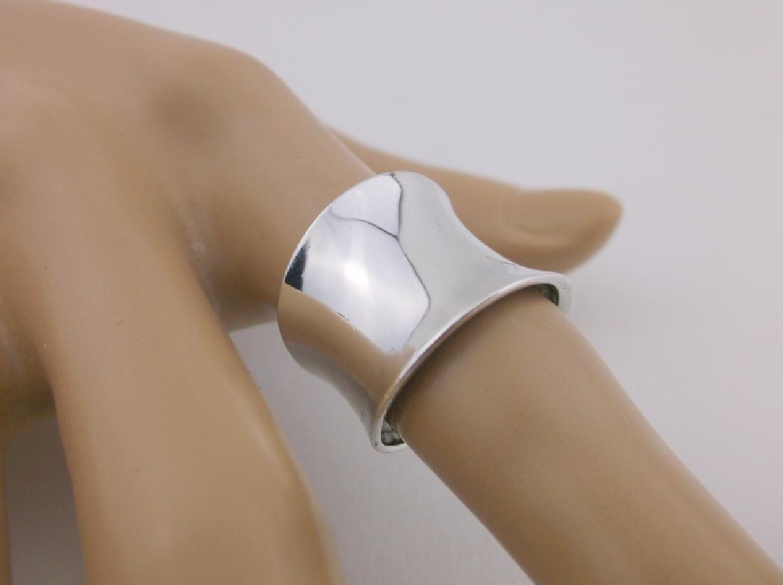 Gorgeous Wide Sterling Silver Band Ring 6.5 (1 of 1)