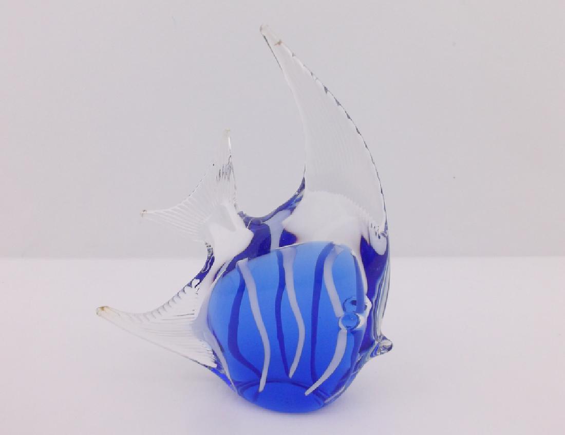 Stunning Cobalt Blue Fish Art Glass Paperweight (1 of 3)