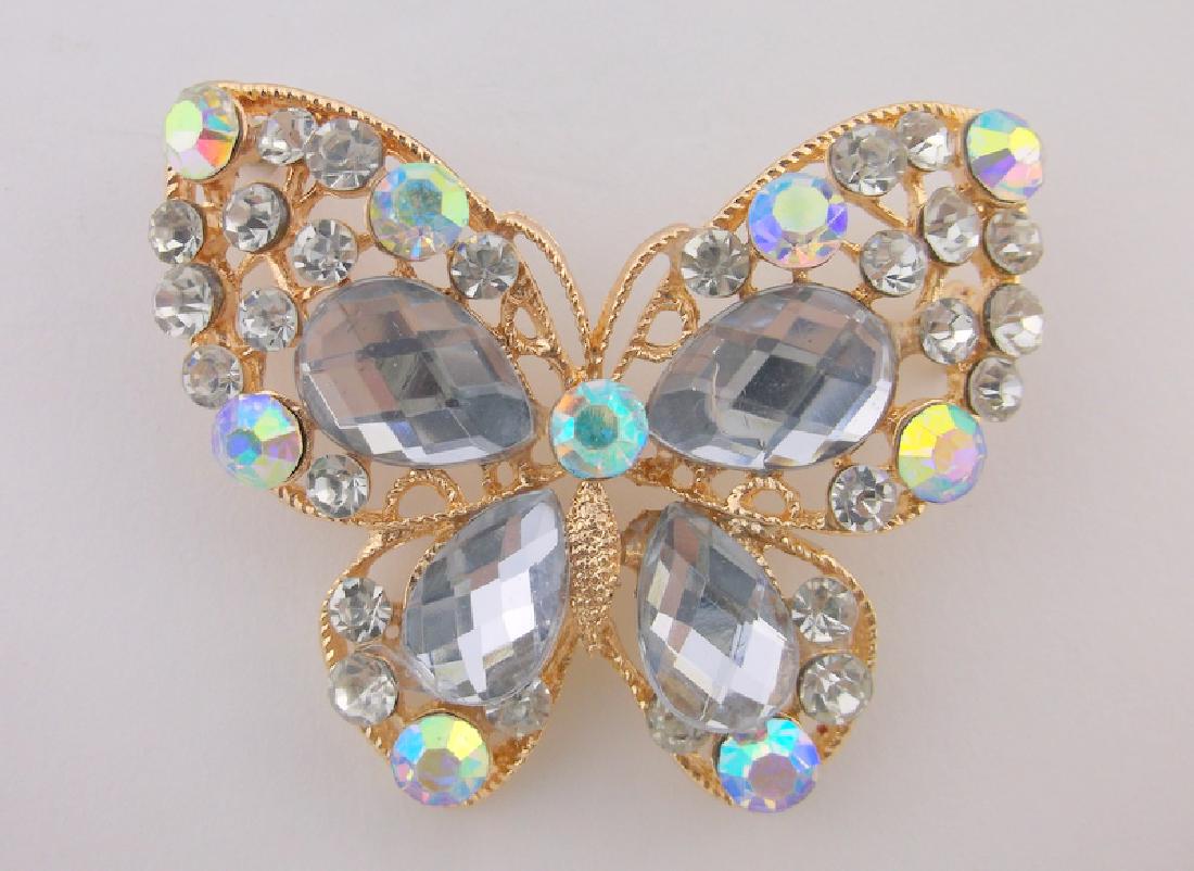 Stunning Large Rhinestone Butterfly Brooch (1 of 1)