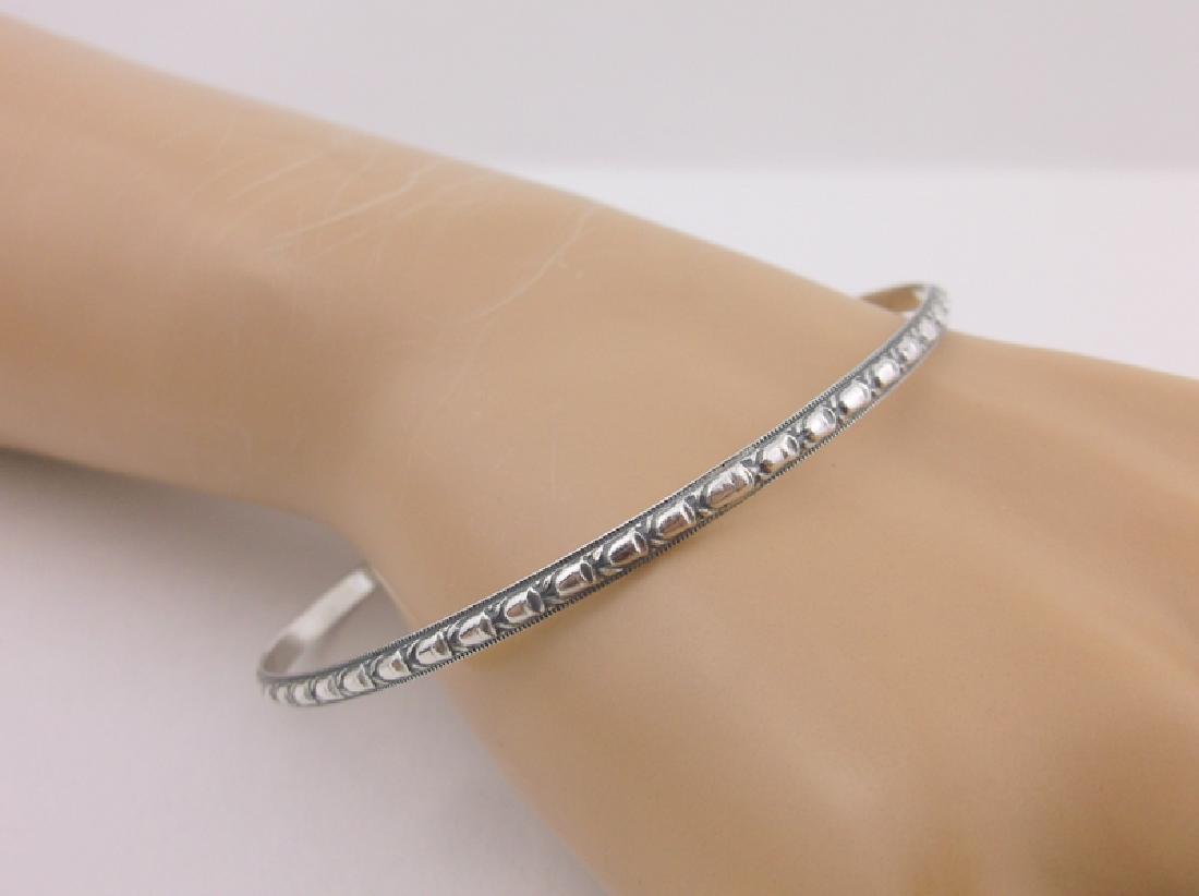 Stunning Antique Sterling Silver Bangle Bracelet (1 of 2)