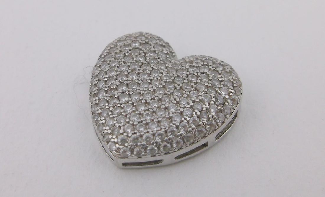 Stunning Sterling Genuine Diamond Heart Pendant (1 of 2)