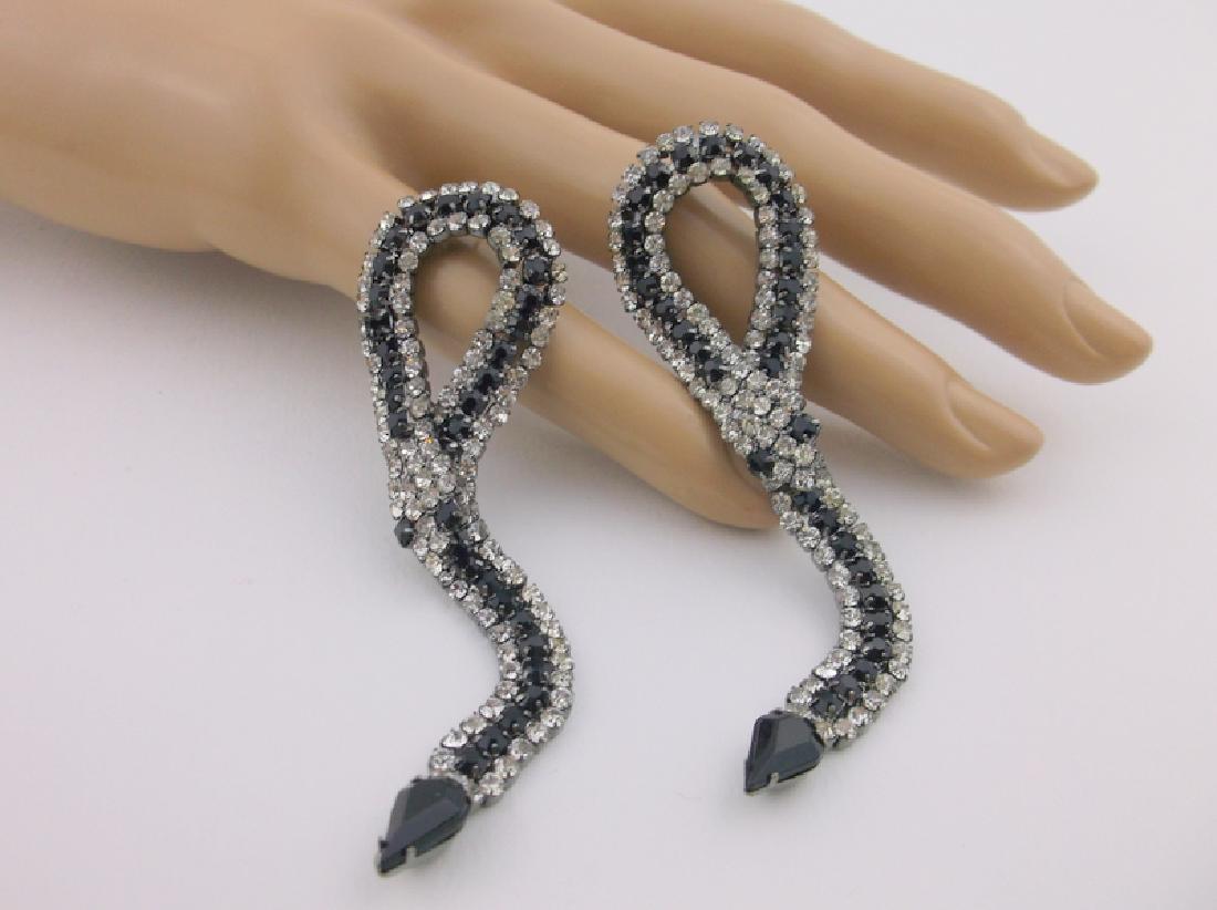 Stunning large Rhinestone Snake Earrings Stud (1 of 2)