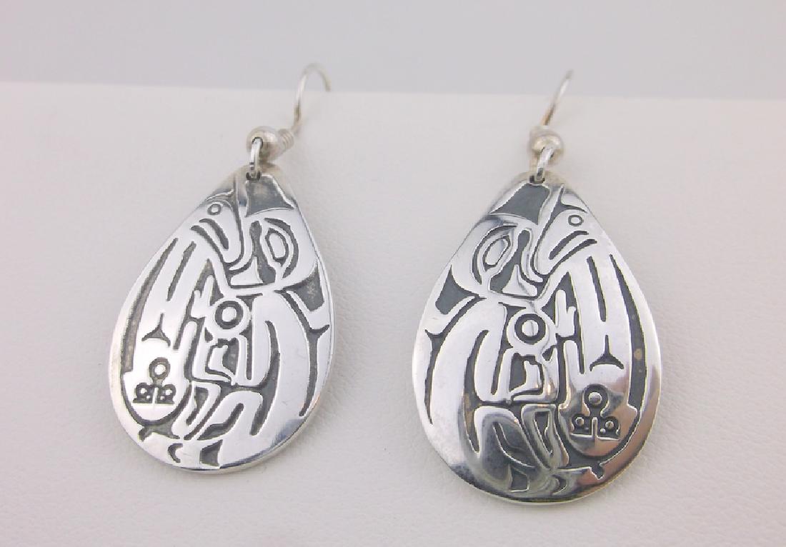 Jean Ferrier Sterling Silver Shaman Earrings NW: Guaranteed Solid 925 Sterling Silver, in Excellent Condition