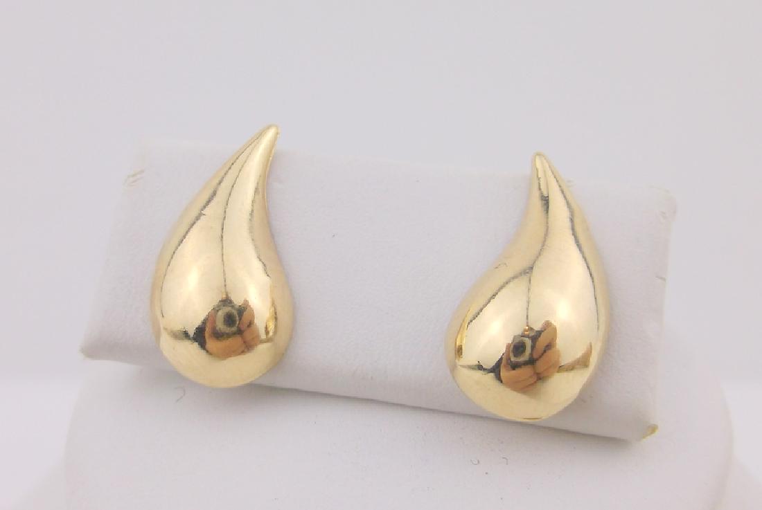 Stunning 14kt Gold Teardrop Stud Earrings (1 of 2)