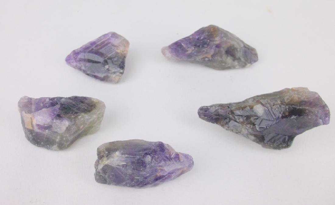 5 Healing Amethyst Crystals Wand Tips: excellent condition