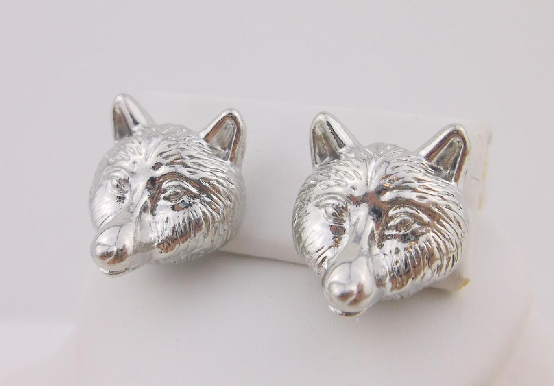 Stunning 3D Wolf Stud Earrings (1 of 1)
