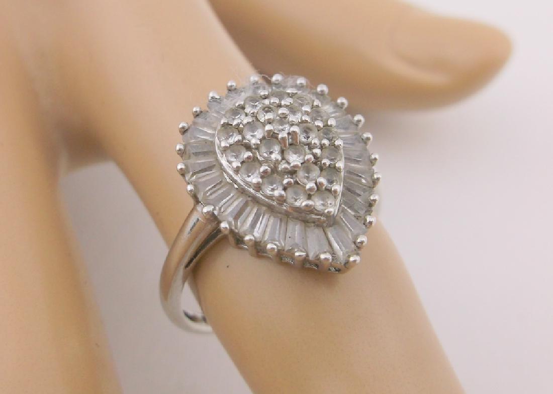 Stunning Sterling Silver White Topaz Ring 7 (1 of 2)