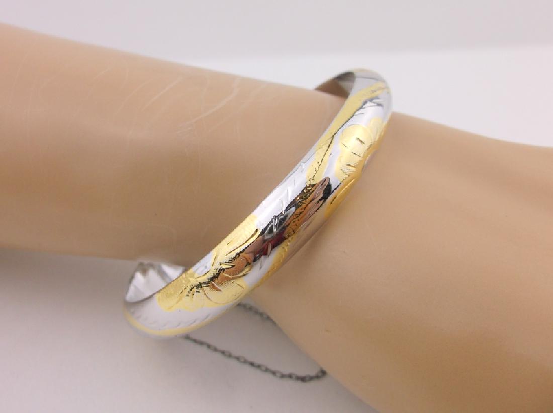 Stunning Sterling Silver Bangle Bracelet (1 of 2)