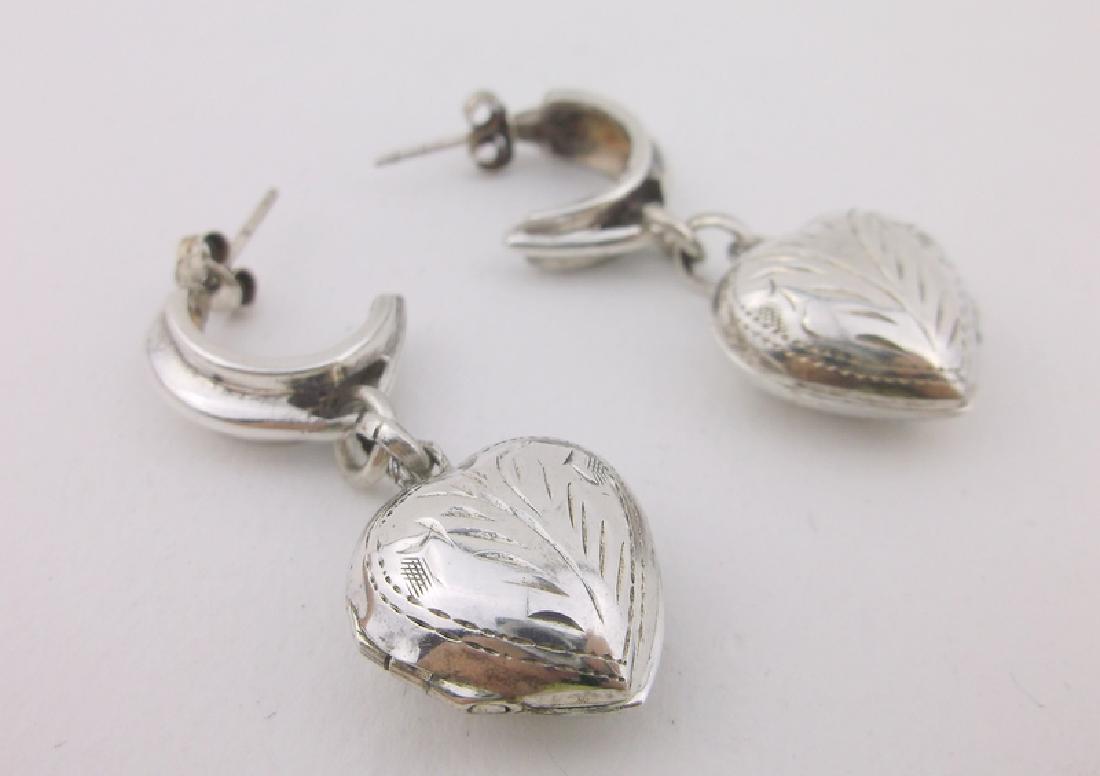 Gorgeous Heavy Sterling Silver Locket Stud Earrings (1 of 2)