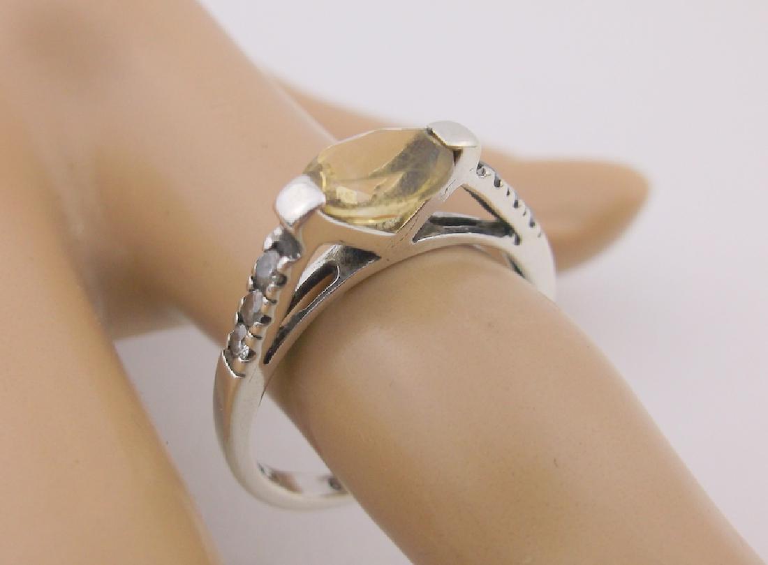 Stunning Sterling Silver Citrine Ring 8.5 (1 of 2)