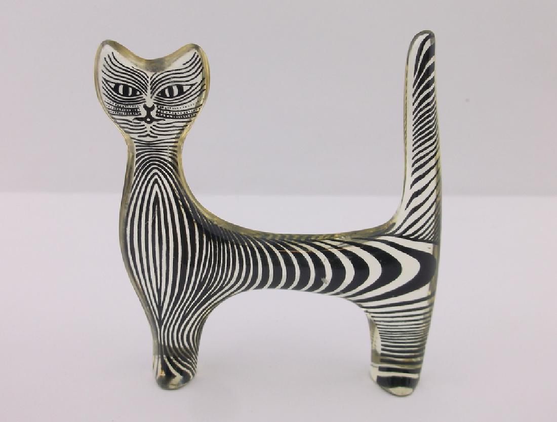 Unusual Vintage Lucite Cat Abstract (1 of 3)