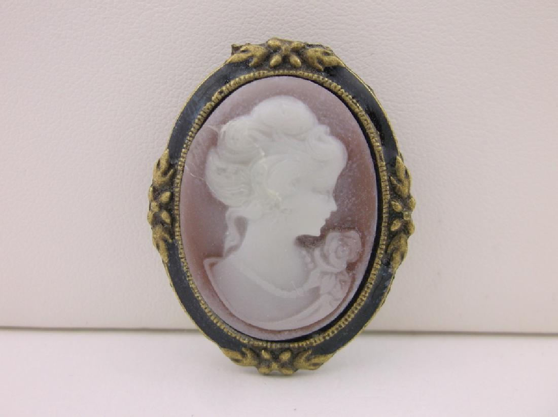 Stunning Enameled Cameo Brooch (1 of 1)
