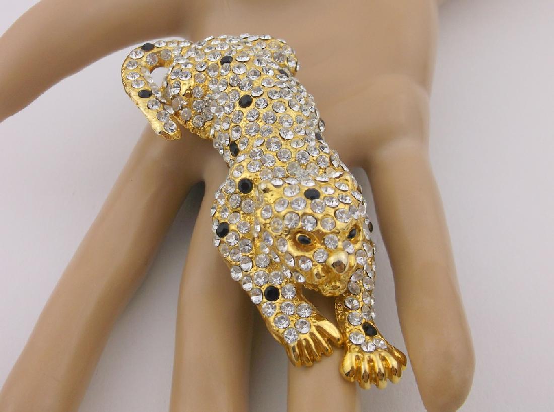 Stunning large Rhinestone Leopard Brooch (1 of 4)