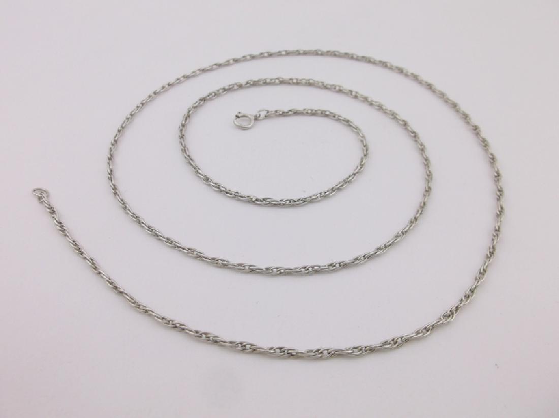 Stunning Sterling Silver Chain Necklace 27": Guaranteed Solid 925 Sterling Silver, in Excellent Condition
