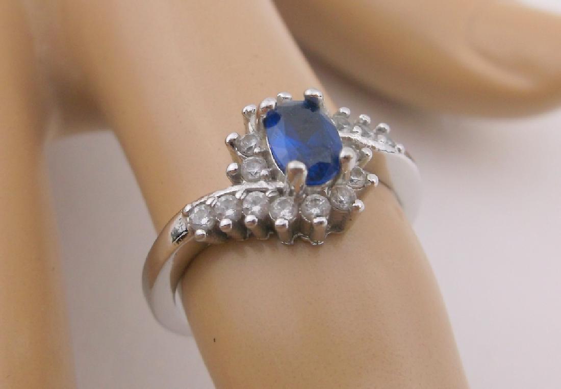 Stunning Sterling Silver Blue Spinel Ring 6: Guaranteed Solid 925 Sterling Silver, in Excellent Condition