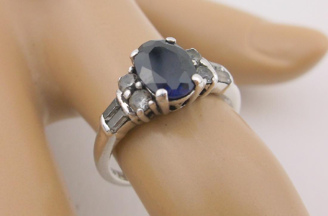 Stunning Sterling Blue & White Sapphire Ring 7 (1 of 2)