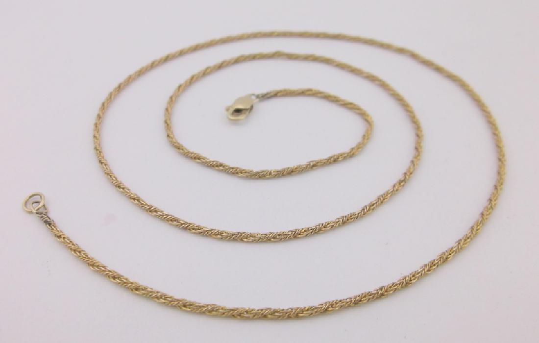 Stunning 14kt Gold Rope Chain Necklace 18.5" (1 of 3)