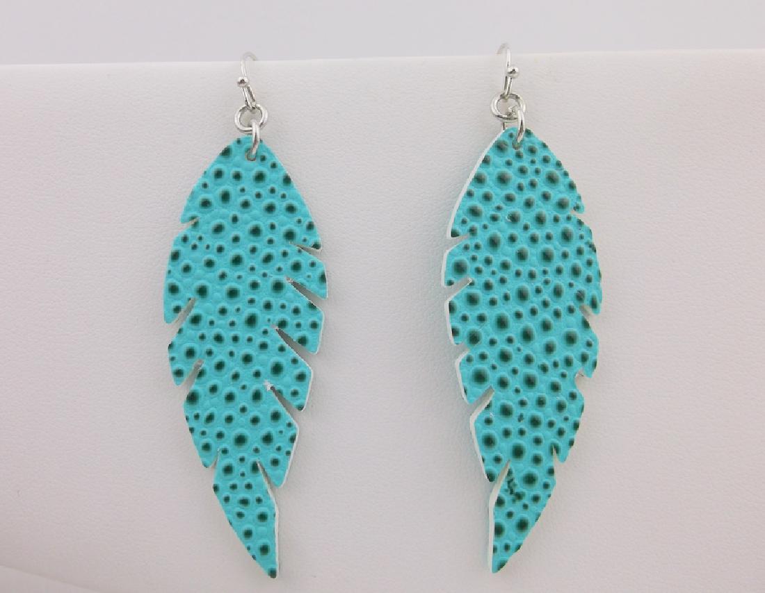 Stunning Leather Feather Earrings (1 of 1)