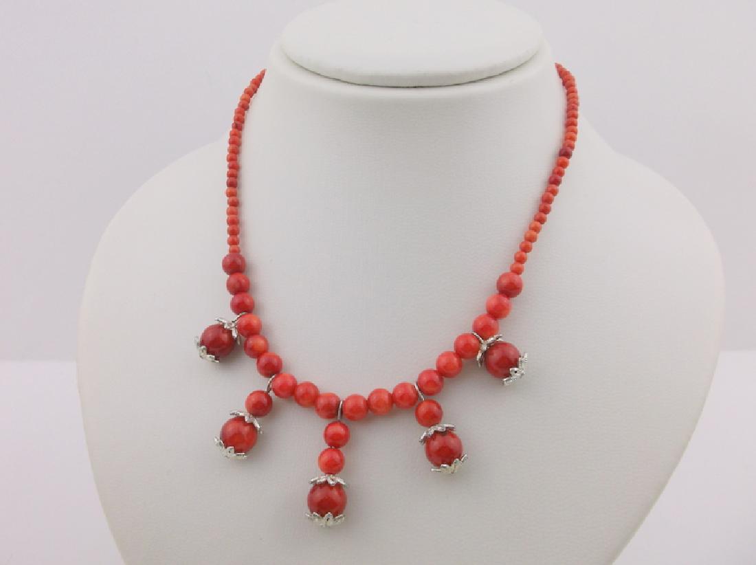 Stunning Genuine Red Coral Necklace (1 of 4)