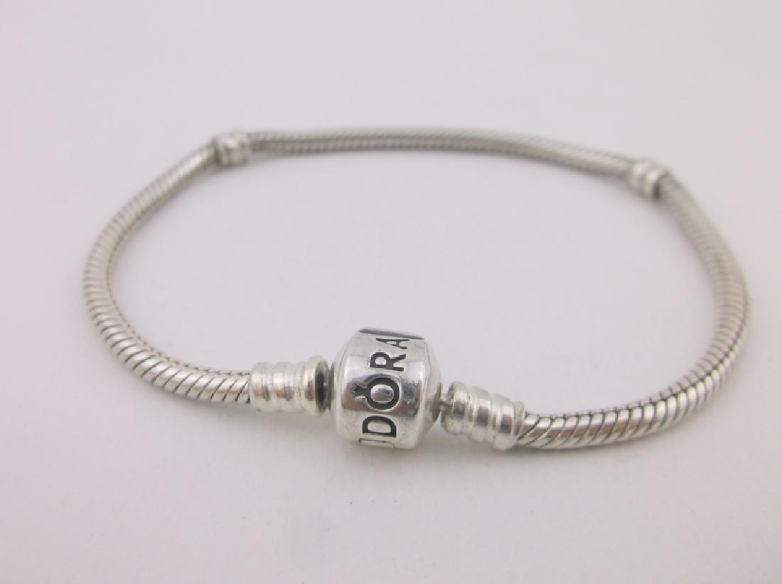 Authentic Pandora Sterling Silver Charm Bracelet 7.5" (1 of 2)