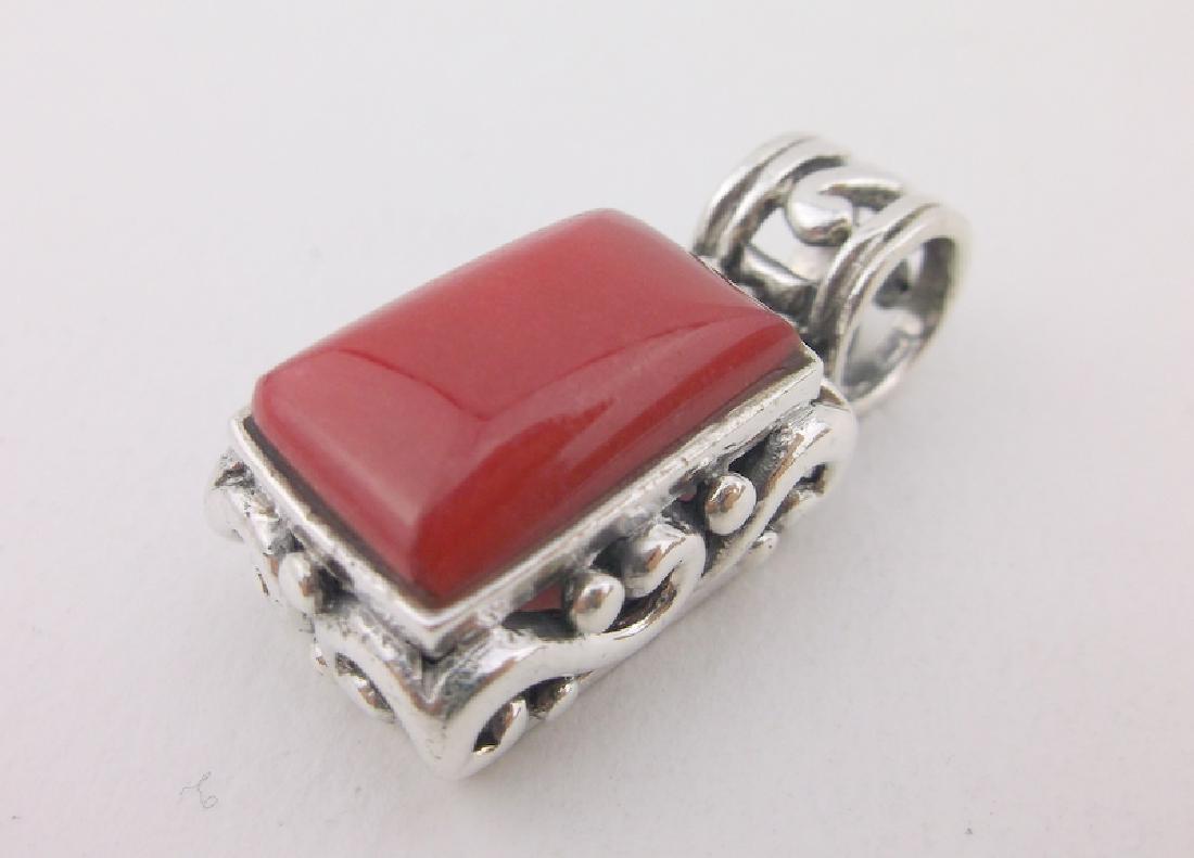 Stunning Heavy Sterling Red Jasper Pendant (1 of 3)