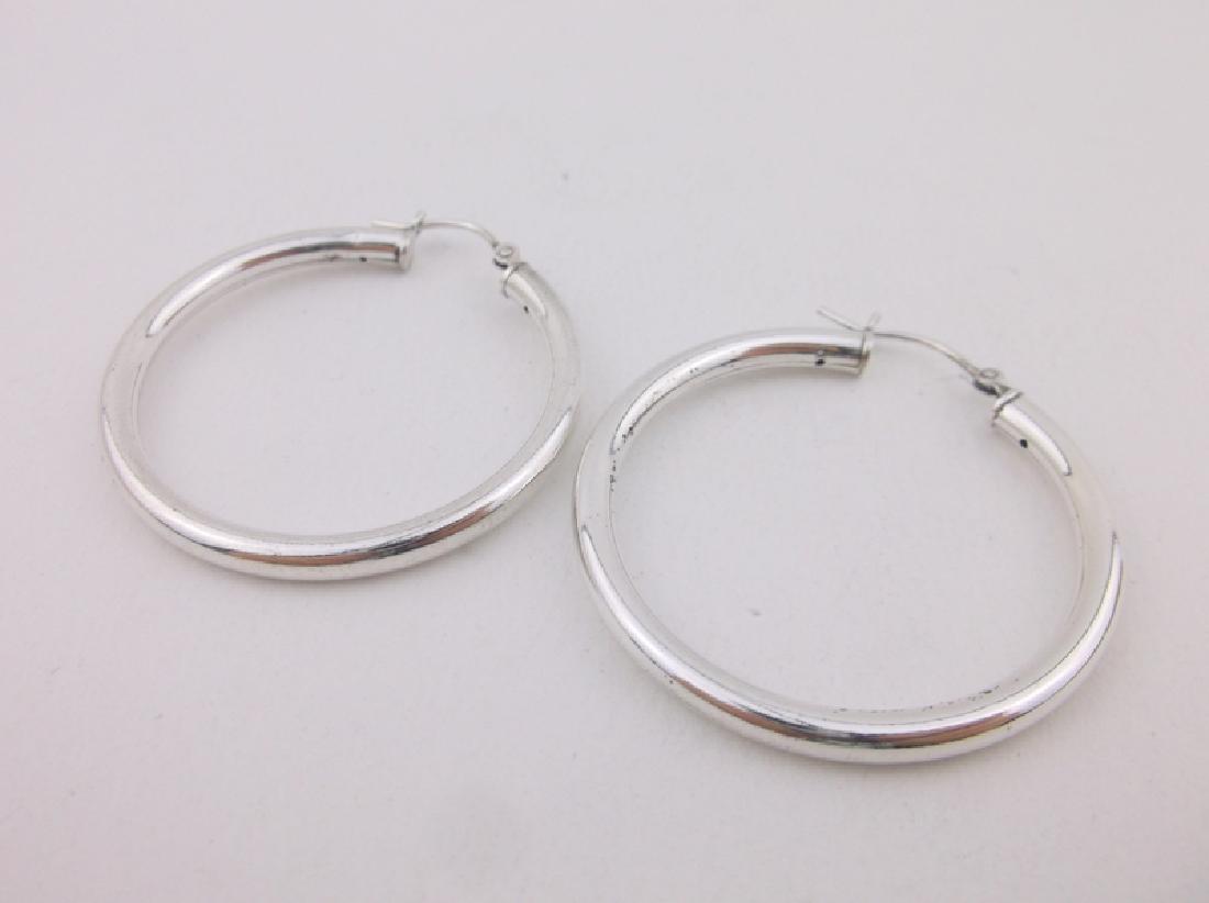 Stunning Large Sterling Silver Hoop Earrings (1 of 1)