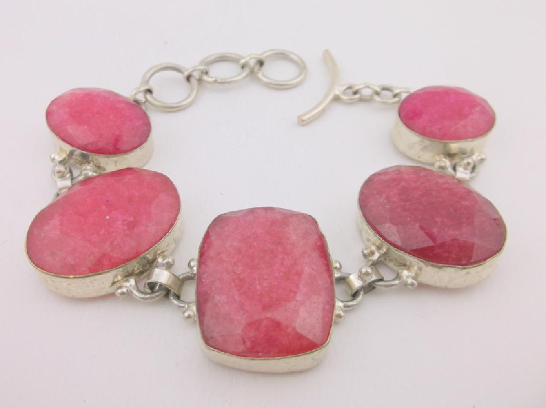 Large Raw Rough Ruby Bracelet Gorgeous (1 of 2)