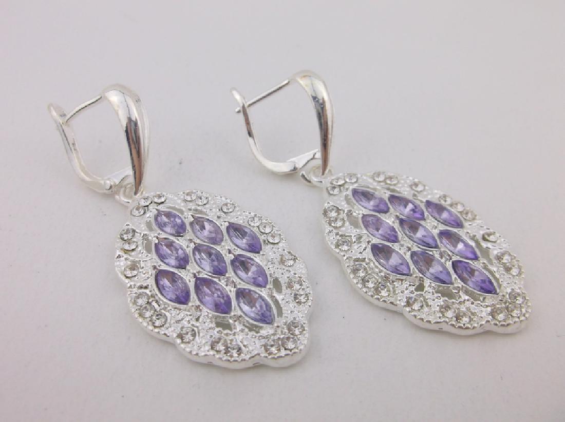 Stunning New Earrings Purple Stone (1 of 1)