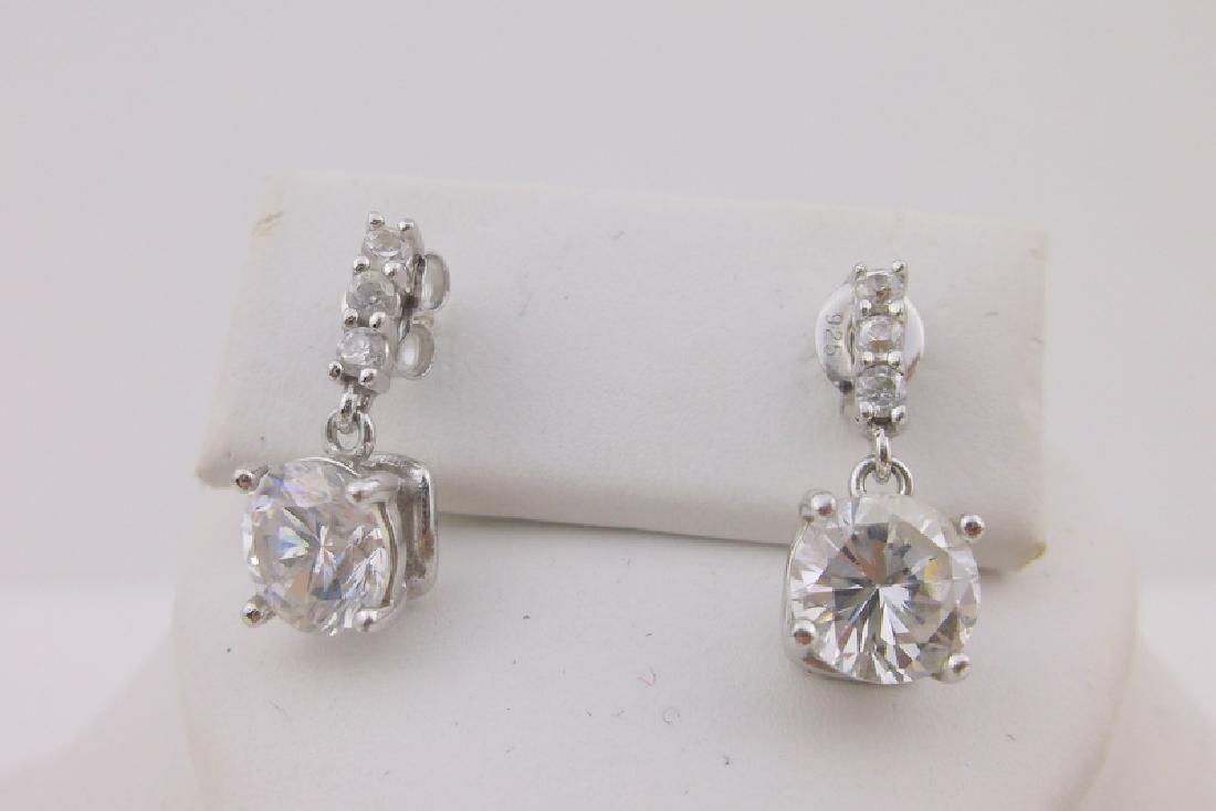 Stunning Sterling Silver Drop Stud Earrings (1 of 1)