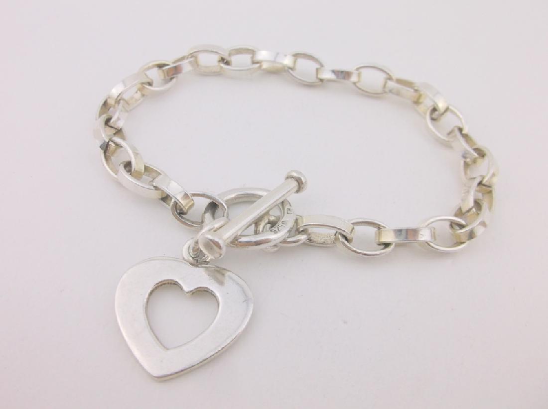 Gorgeous Heavy Sterling Chain Toggle Bracelet (1 of 2)